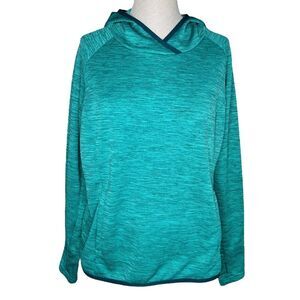 Columbia Scuba Hoodie sz L * Green Space Dye Fleece Lined Front Pocket Hooded